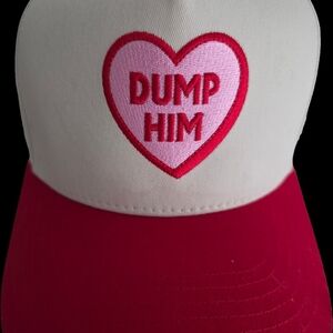 C.C Cream and Red Heart Embroidered Cap